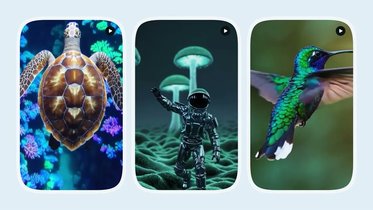 Giao diện tính năng tạo video AI Sora trong ứng dụng Bing