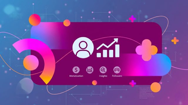 Biểu tượng minh họa Chế độ chuyên nghiệp trên Facebook với các tính năng kiếm tiền, phân tích và theo dõi.