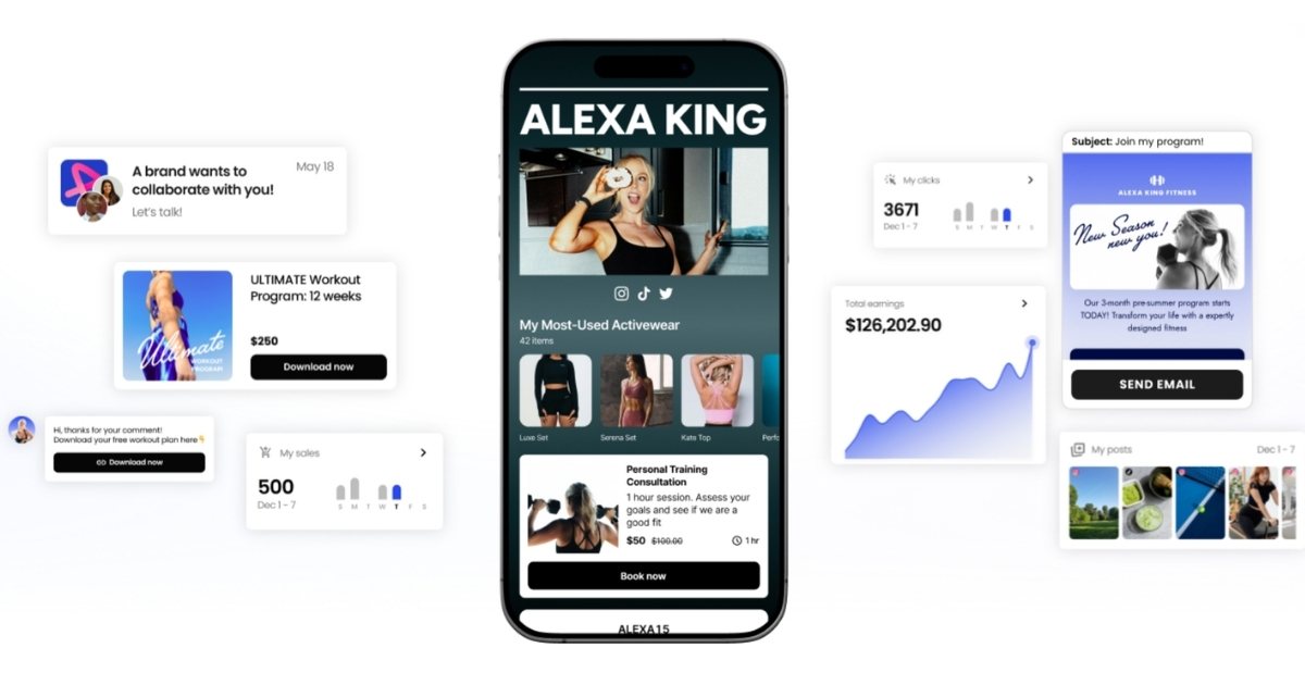 Giao diện Beacons.ai – công cụ tạo Link In Bio chuyên nghiệp.