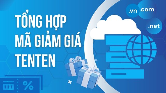 Banner khuyến mãi Tenten 2025 với tên miền .VN, .COM, .NET và hosting