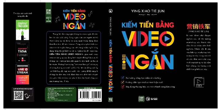 bìa sách kiếm tiền bằng video ngắn thiết kế đẹp mắt