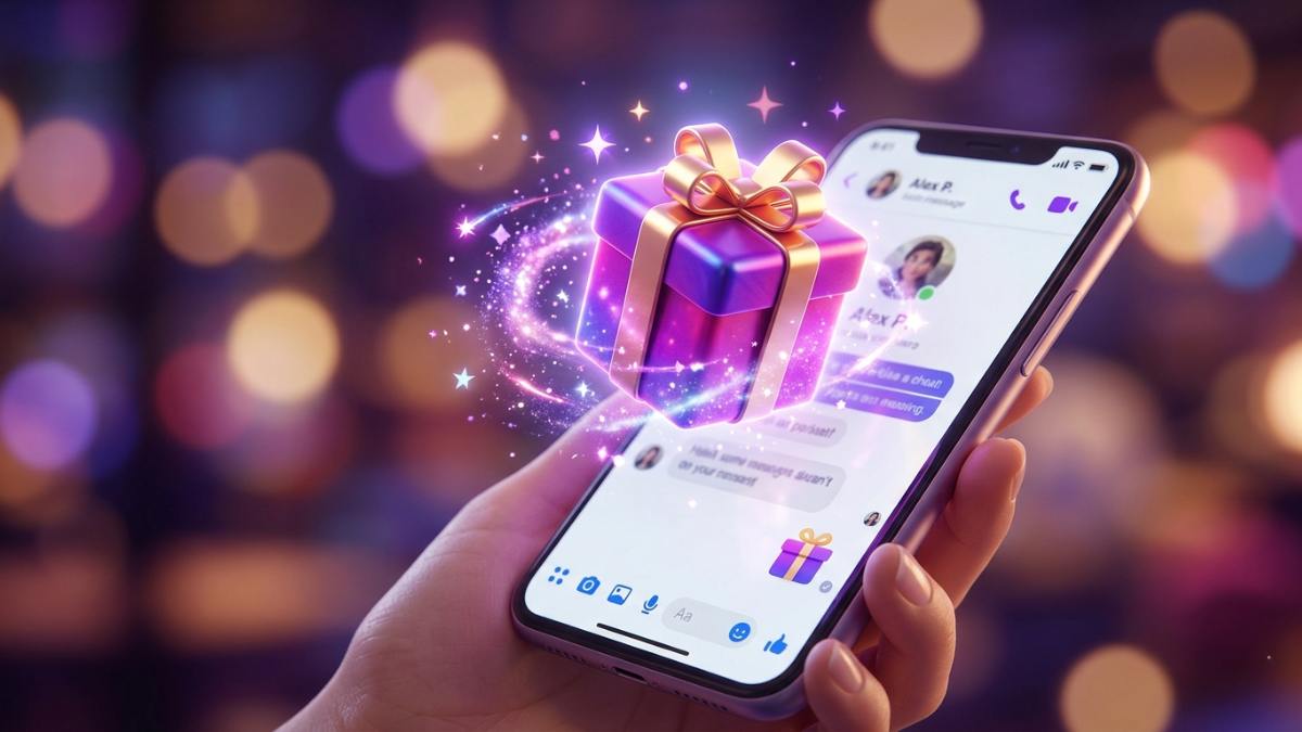 Hiệu ứng tin nhắn hộp quà trên Messenger bắt mắt