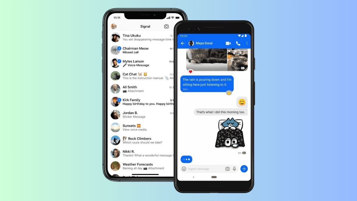 Ứng dụng Signal với tính năng mã hóa đầu cuối mặc định cho người dùng.